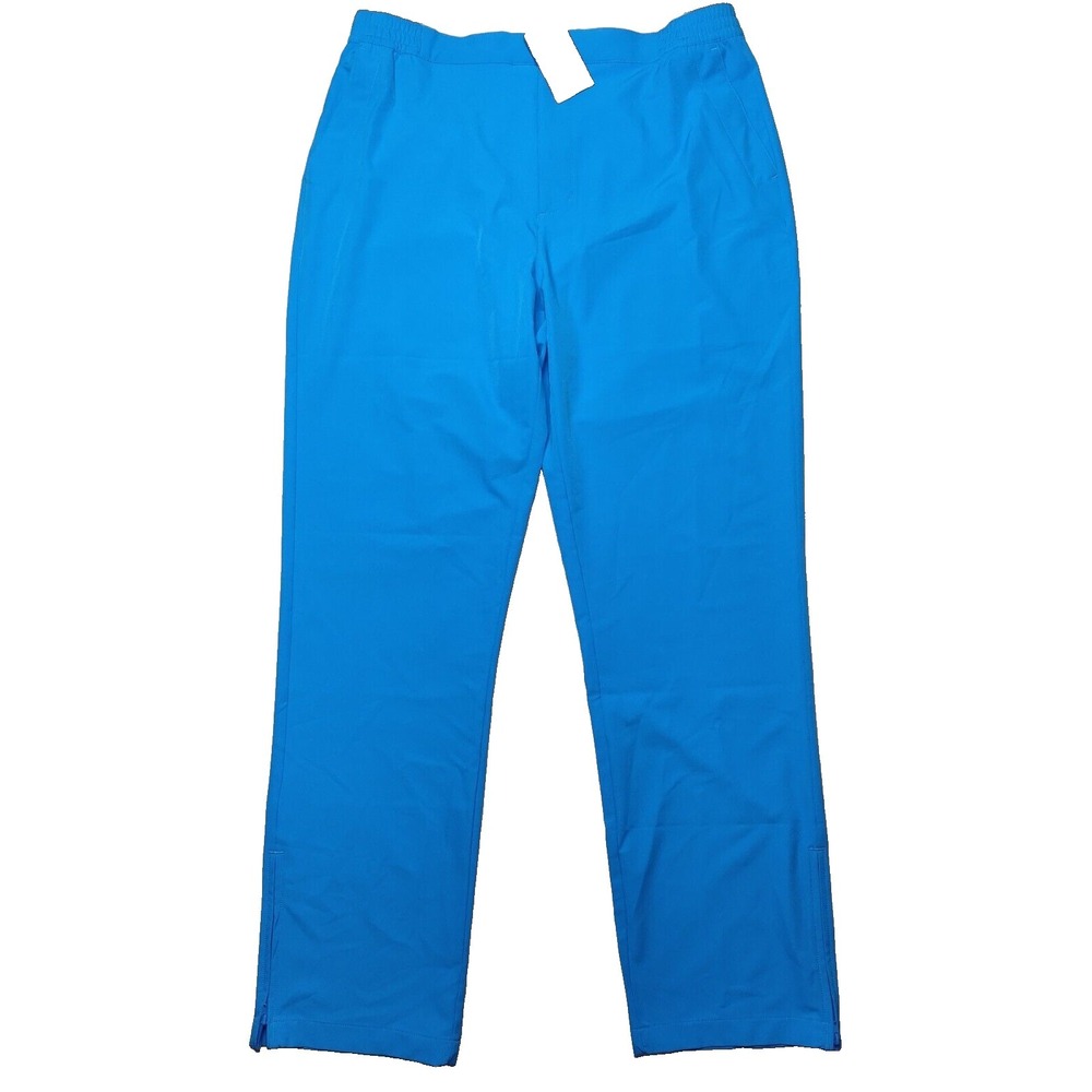 CALLAWAY Rain Pants Blue Sea‎ Star Men Large Blue Zip Ankle Performance Golf NEW